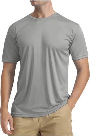 Sun Shirts for Men UPF 50  Beach Fishing T-Shirts SPF UV Swim Shirt Rash Guard Short Sleeve Quick Dry Athletic Shirts