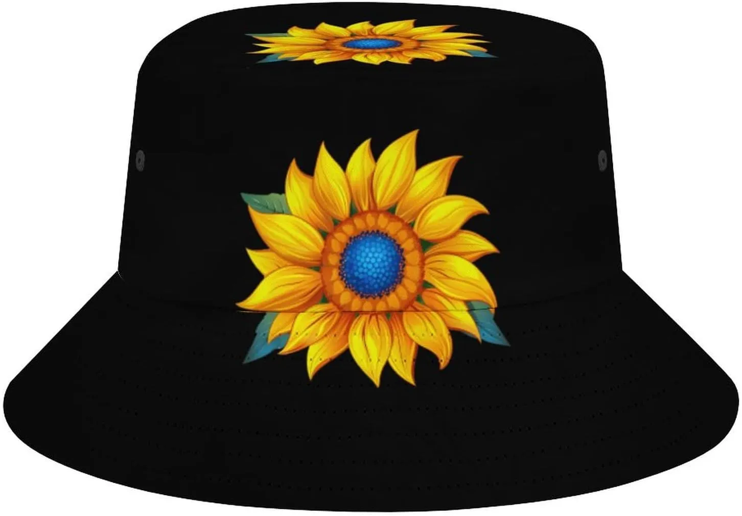 Sunflower Bucket Hat Lightweight Fishing Hat Wide Brim Sun Protection Cap for Men Women