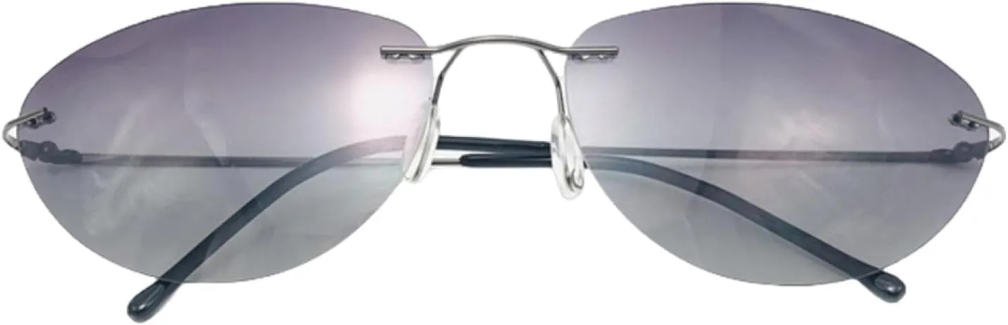 Sunglasses Rivets Men Driving Frameless Polygon Sun Glasses for Men