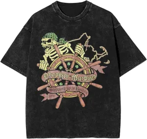 T Shirts for Men Oversized Loose Fit Tshirt Cotton Washed Vintage Tee Unisex Tops