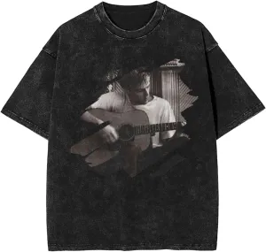 T Shirts for Men Oversized Loose Fit Tshirt Cotton Washed Vintage Tee Unisex Tops