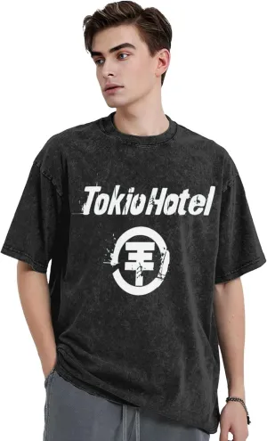 T Shirts for Men Oversized Loose Fit Tshirt Heavy Cotton Washed Vintage Tee Unisex