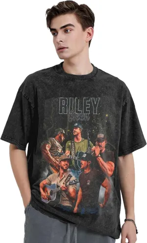 T Shirts for Men Oversized Loose Fit Tshirt Heavy Cotton Washed Vintage Tee Unisex