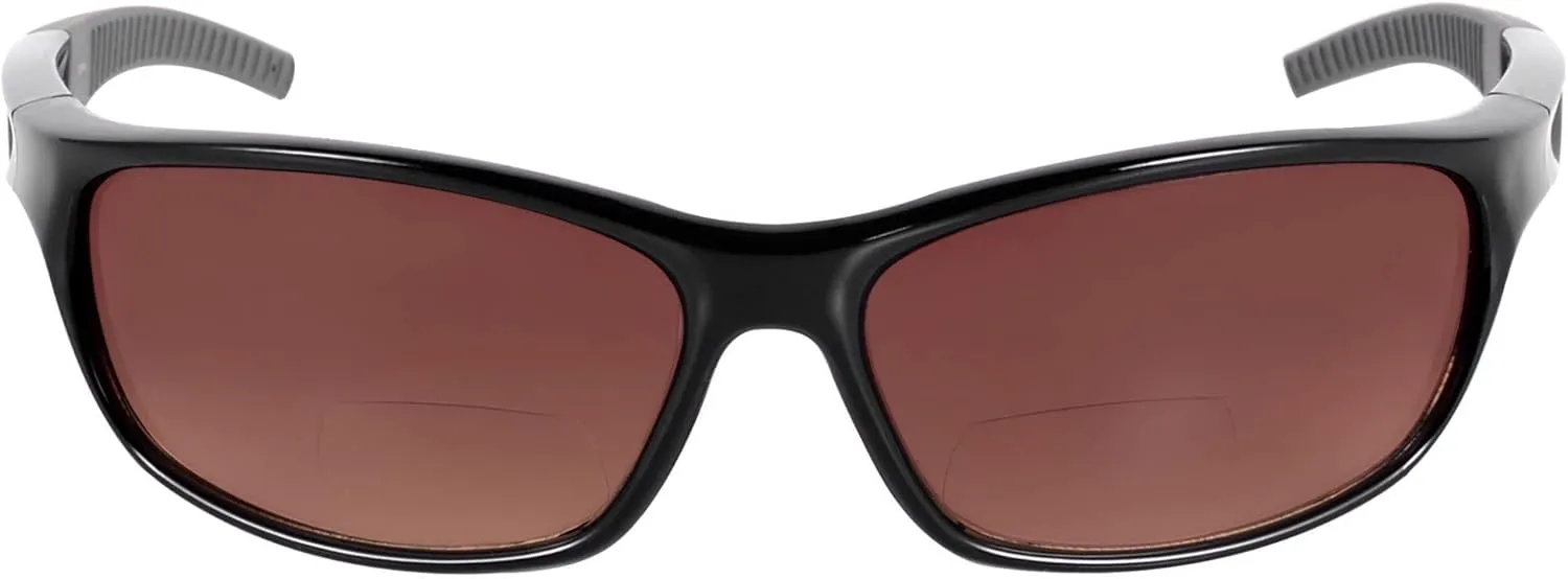 'The Competitor' 2 Pair of Lightweight Unisex Sport Wrap Bifocal Sunglasses with HD Lenses & UV400 Protection