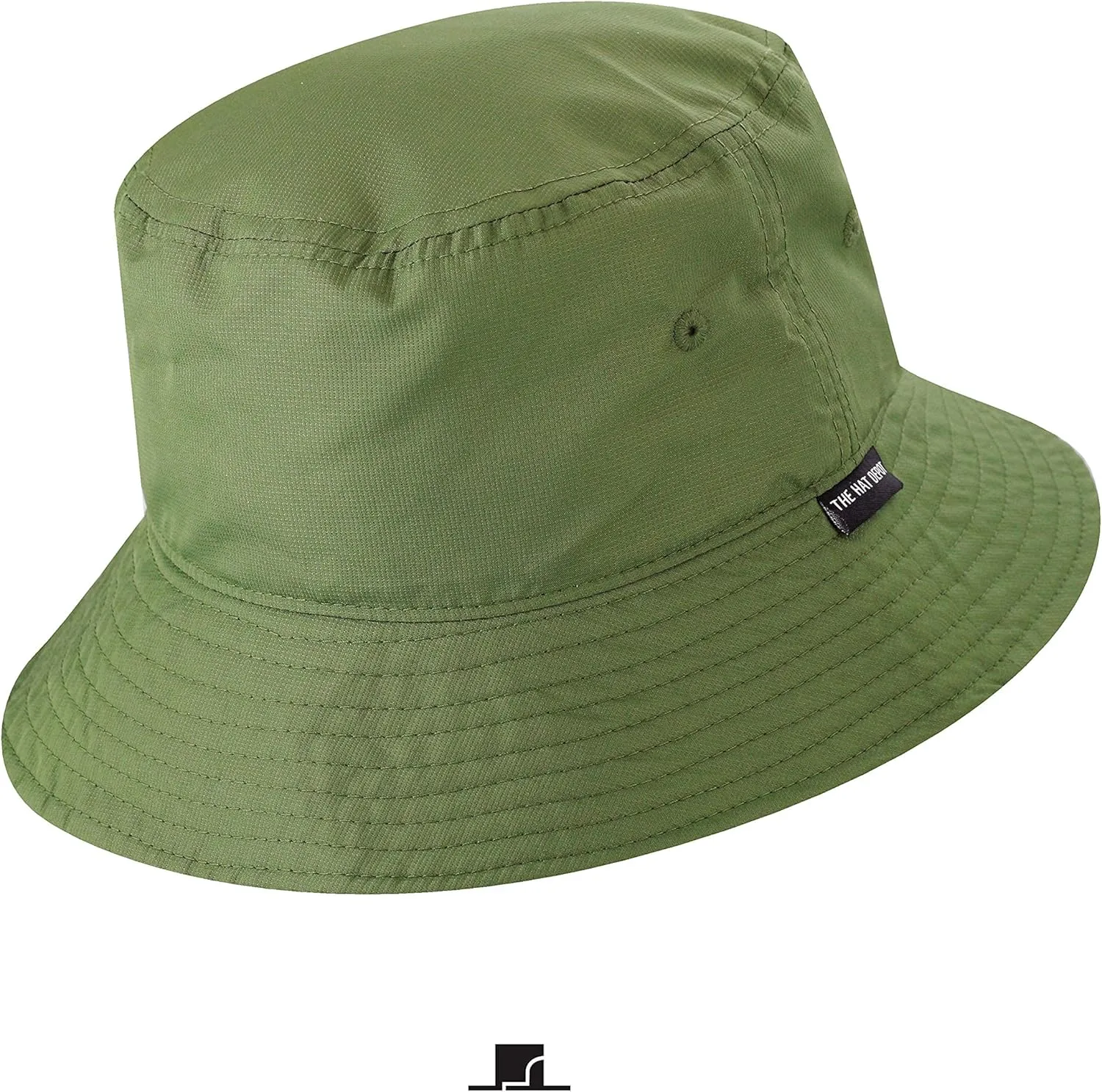 The Hat Depot Lightweight, Quick Dry Polyester Packable Nylon Bucket Sun Hat