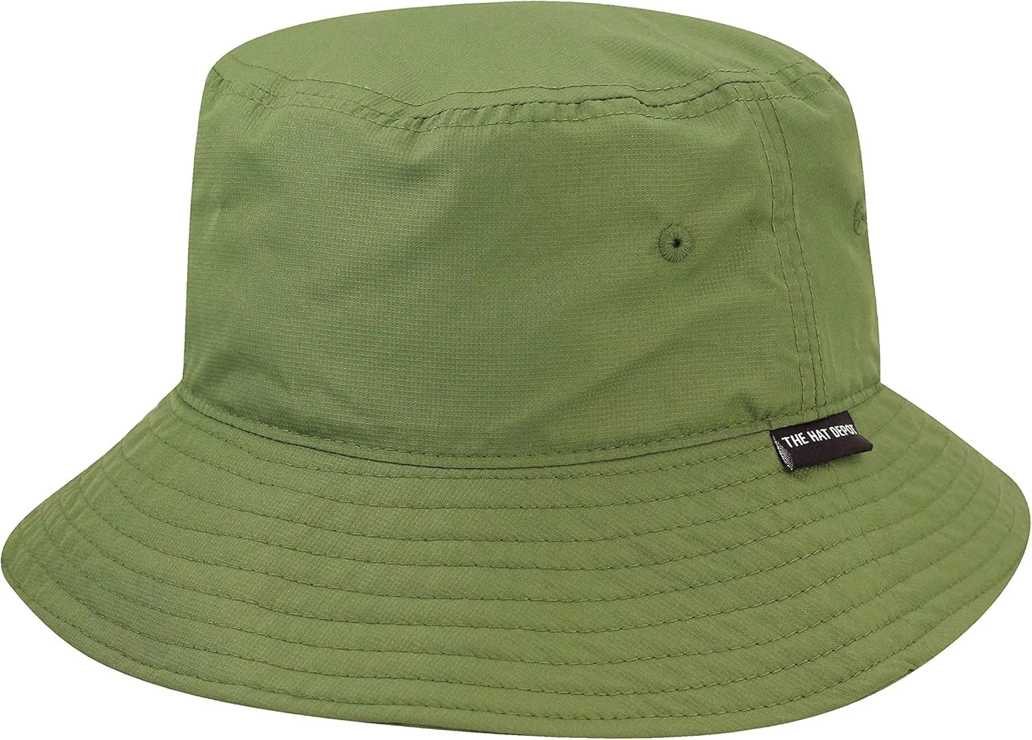 The Hat Depot Lightweight, Quick Dry Polyester Packable Nylon Bucket Sun Hat