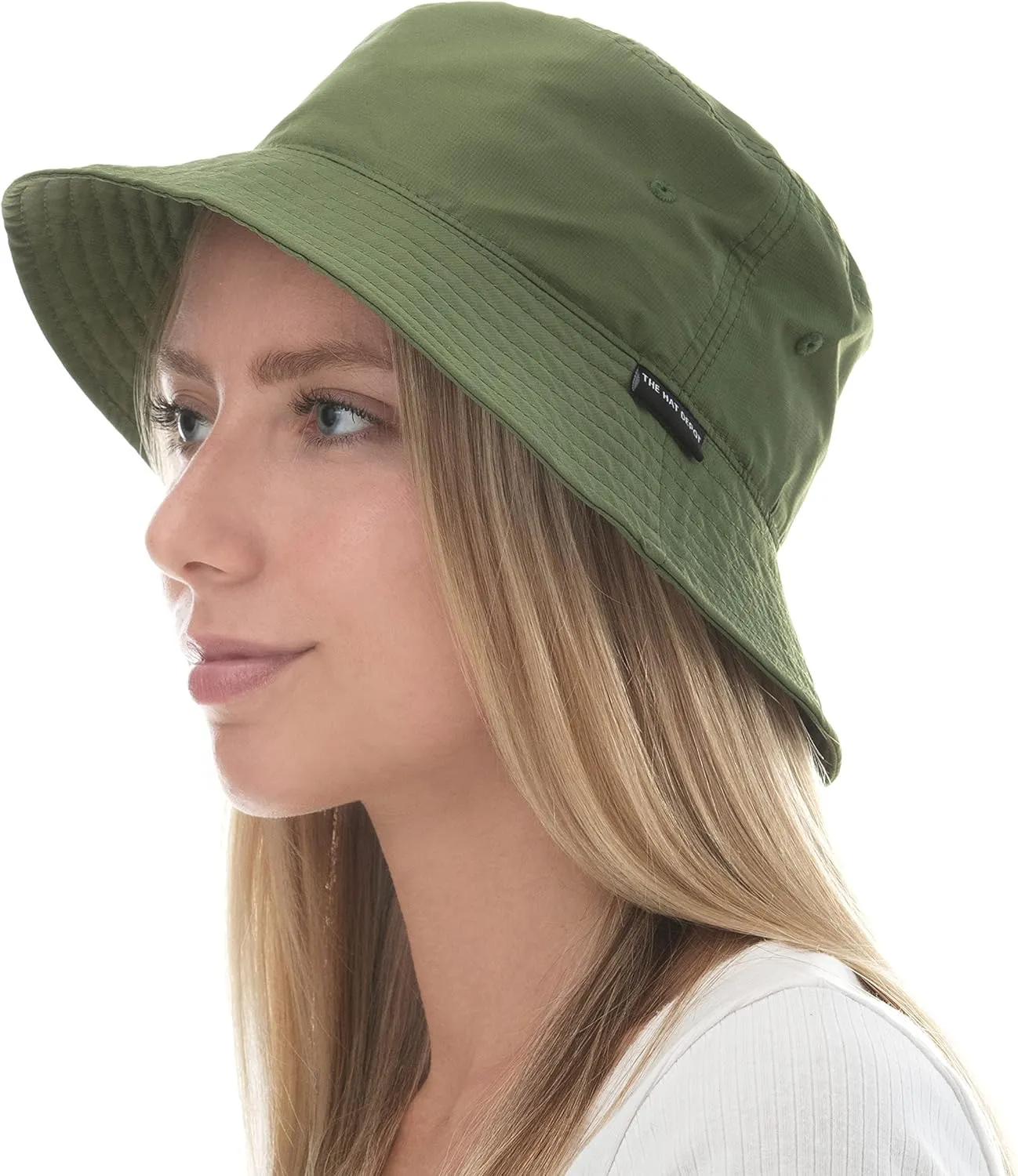The Hat Depot Lightweight, Quick Dry Polyester Packable Nylon Bucket Sun Hat