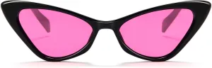 Veda Tinda Vision Cat Eye Sunglasses for Women Tinted Polarized Retro Rave Large Cateye Vintage Womens Glasses UV Protection