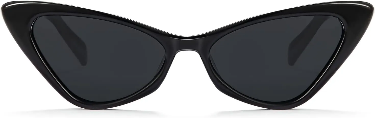 Veda Tinda Vision Cat Eye Sunglasses for Women Tinted Polarized Retro Rave Large Cateye Vintage Womens Glasses UV Protection