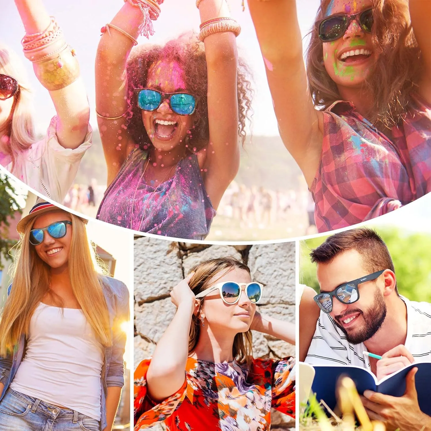 Vintage Sunglasses for Men & Women, Retro Eyewear with Non-slip Flexible Frame, Polarized/Non-Polarized Lens UV Protection