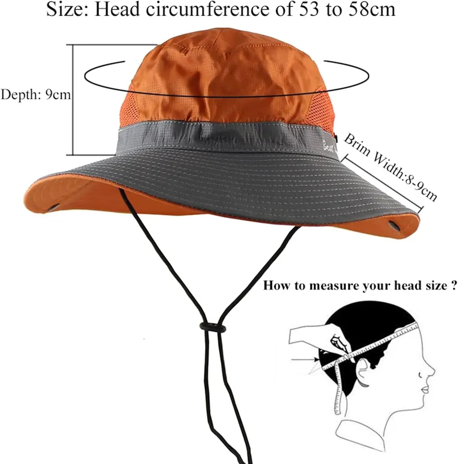 Wide Brim Sun Hats for Men Women Breathable UV Protection Sun Hat Lightweight Stay Cool Beach Fishing Hiking Boonie Hat