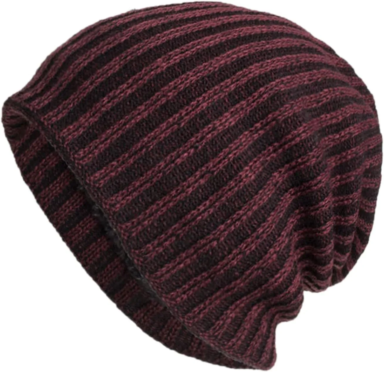 Winter Hats for Men Beanie Fashion Lightweight Cashmere Slouchy Cable Knit Hat Cuffed Soft Ski Skull Cap