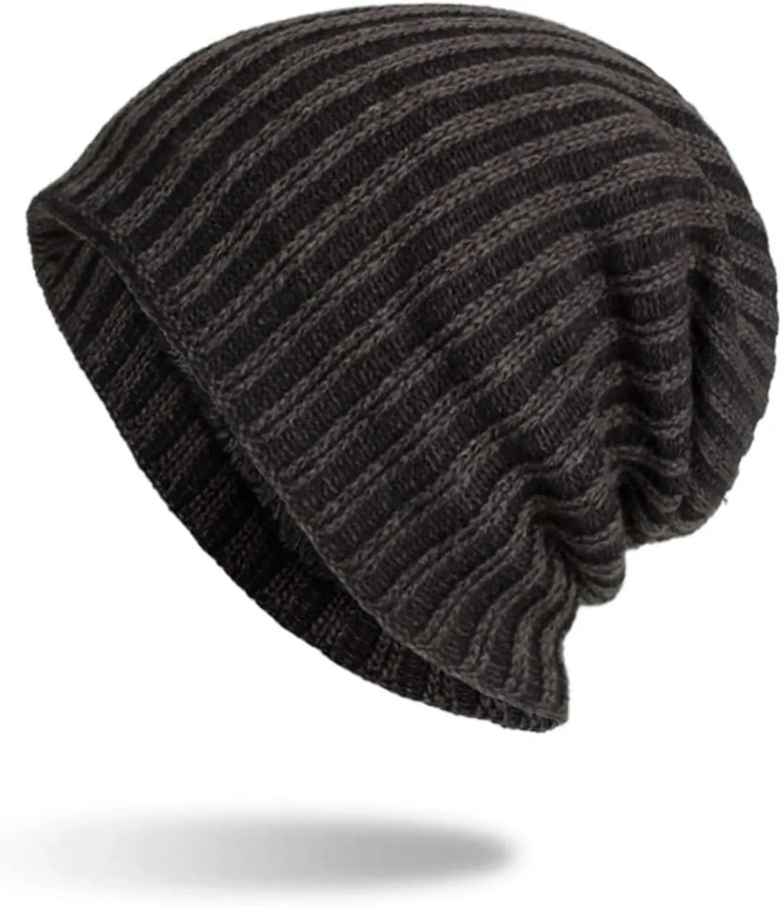 Winter Hats for Men Beanie Fashion Lightweight Cashmere Slouchy Cable Knit Hat Cuffed Soft Ski Skull Cap