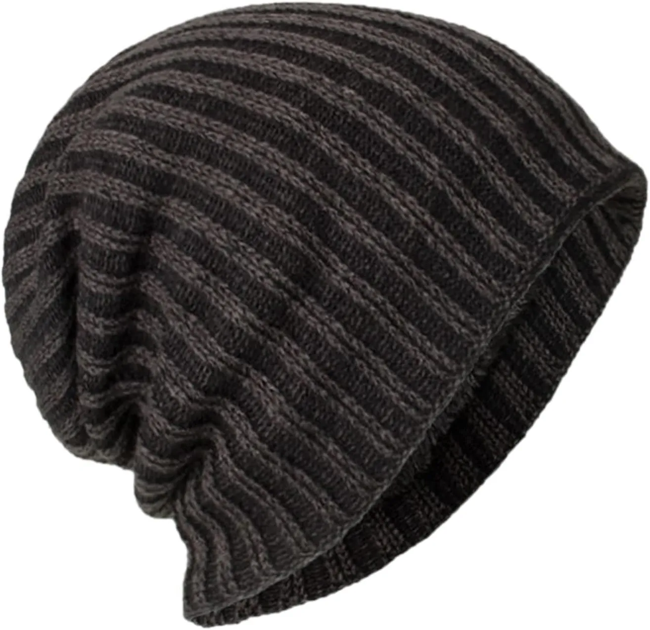 Winter Hats for Men Beanie Fashion Lightweight Cashmere Slouchy Cable Knit Hat Cuffed Soft Ski Skull Cap