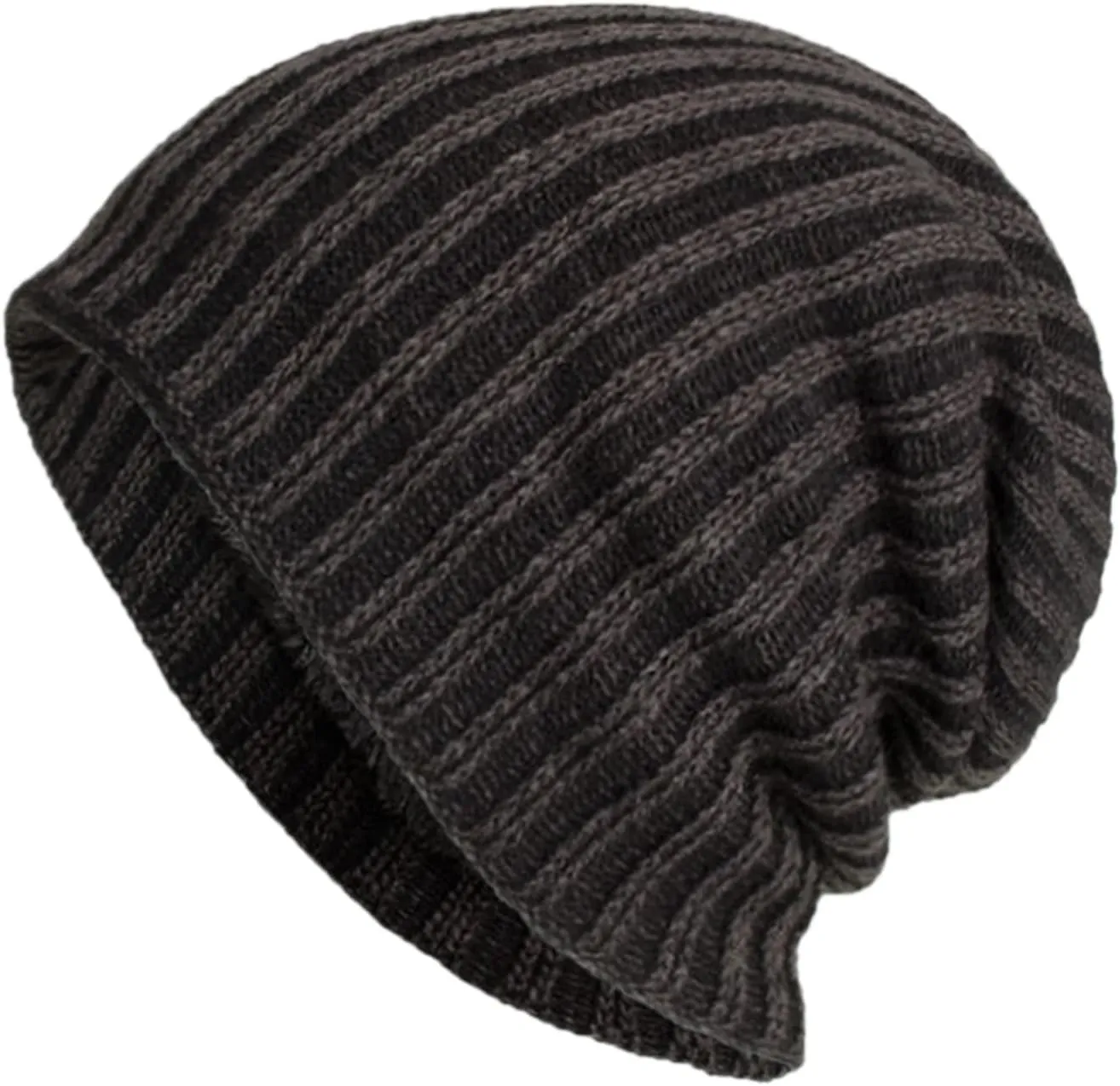 Winter Hats for Men Beanie Fashion Lightweight Cashmere Slouchy Cable Knit Hat Cuffed Soft Ski Skull Cap