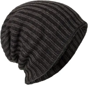 Winter Hats for Men Beanie Fashion Lightweight Cashmere Slouchy Cable Knit Hat Cuffed Soft Ski Skull Cap