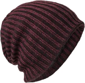 Winter Hats for Men Beanie Fashion Lightweight Cashmere Slouchy Cable Knit Hat Cuffed Soft Ski Skull Cap