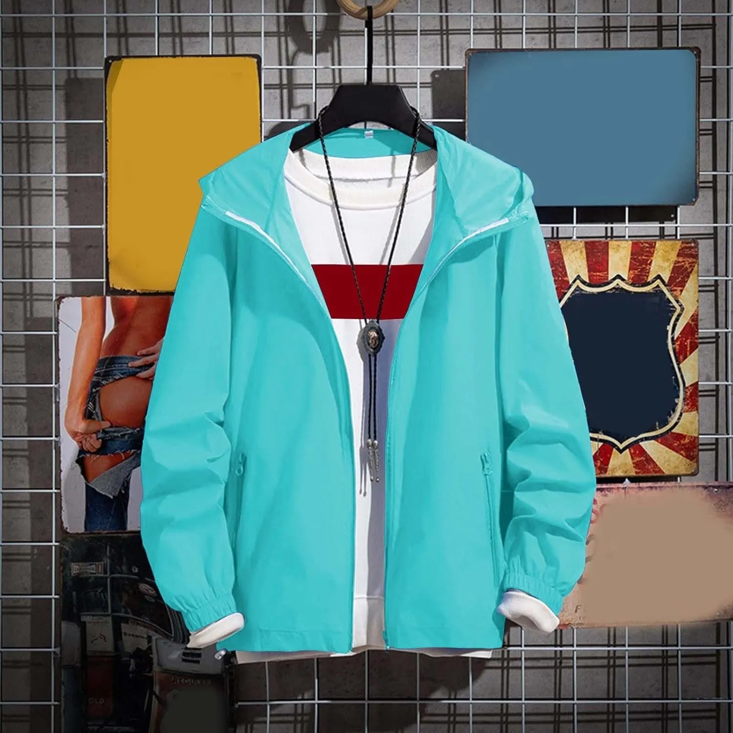 Winter Jackets for Men Gradient Pocket Cardigan Zipper er Jacket Lightweight Jacket Winter Jackets for Men
