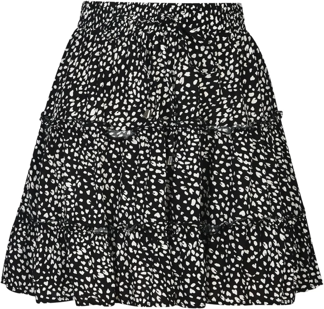 Women Boho Mini Skirt 2024 Summer Fashion Casual Flowy High Waist Beach Pleated Y2K Layered Novelty Short Skirts