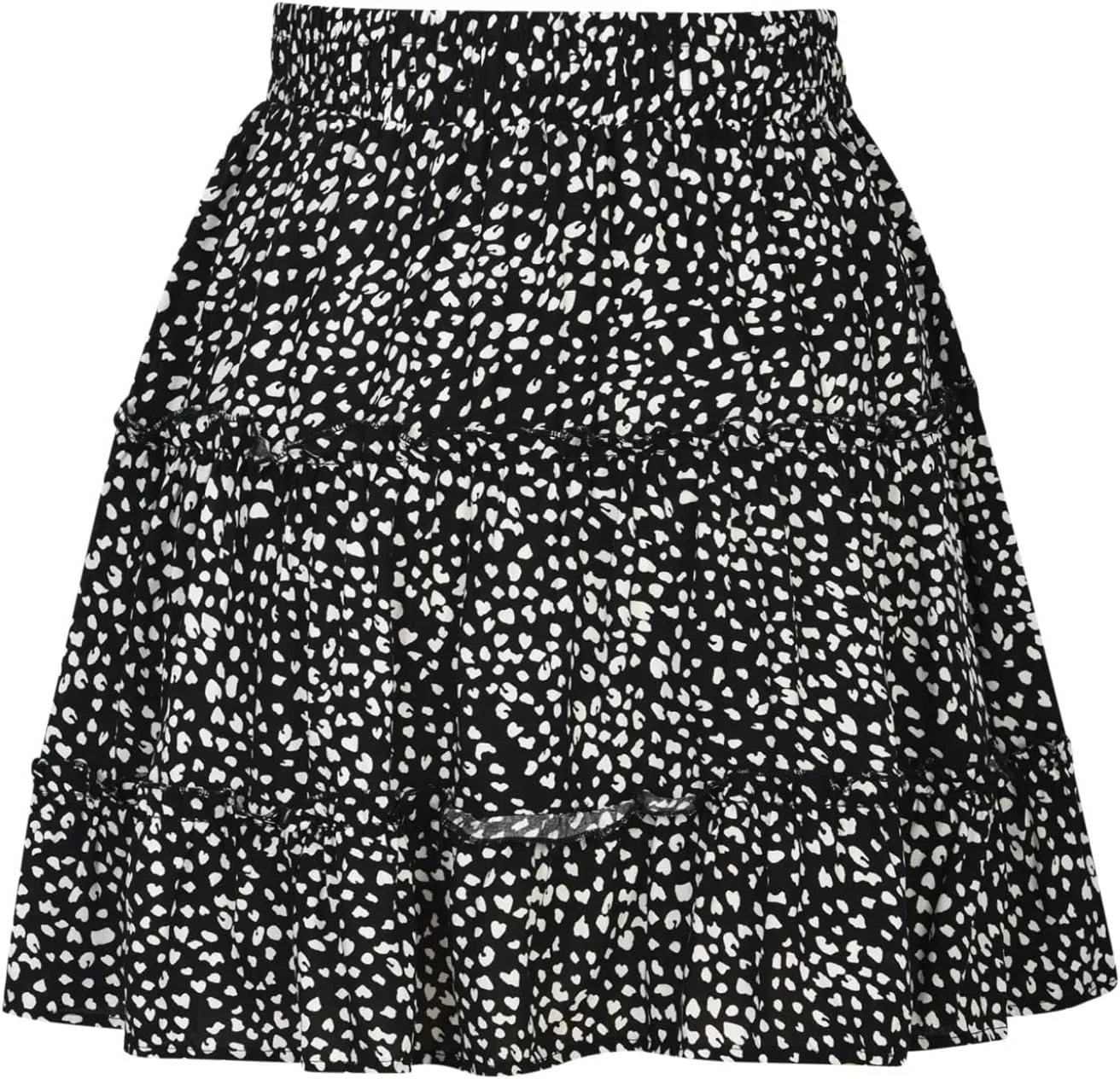 Women Boho Mini Skirt 2024 Summer Fashion Casual Flowy High Waist Beach Pleated Y2K Layered Novelty Short Skirts