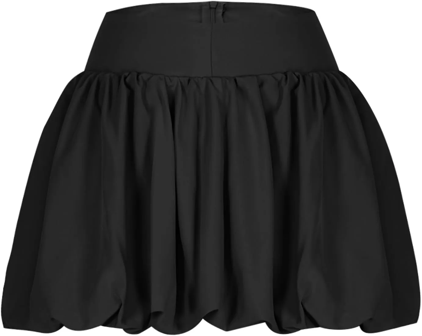 Women Bubble Mini Skirt High Waist Pleated Tutu Skirts Fashion Y2K Clothes Solid Color A-Line Flared Short Skirts