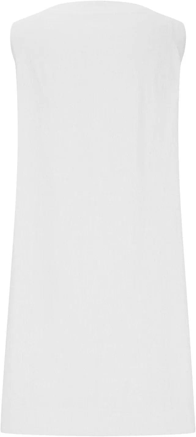 Women Cotton Linen Sleeveless Dress Summer Plain Tank Dresses Comfort Casual Shift-Dress Beach Sundress 2025 New