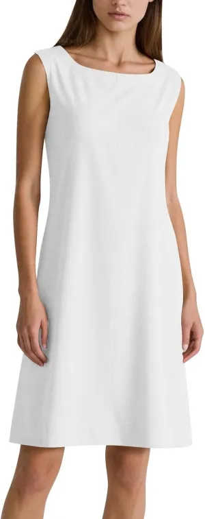 Women Cotton Linen Sleeveless Dress Summer Plain Tank Dresses Comfort Casual Shift-Dress Beach Sundress 2025 New
