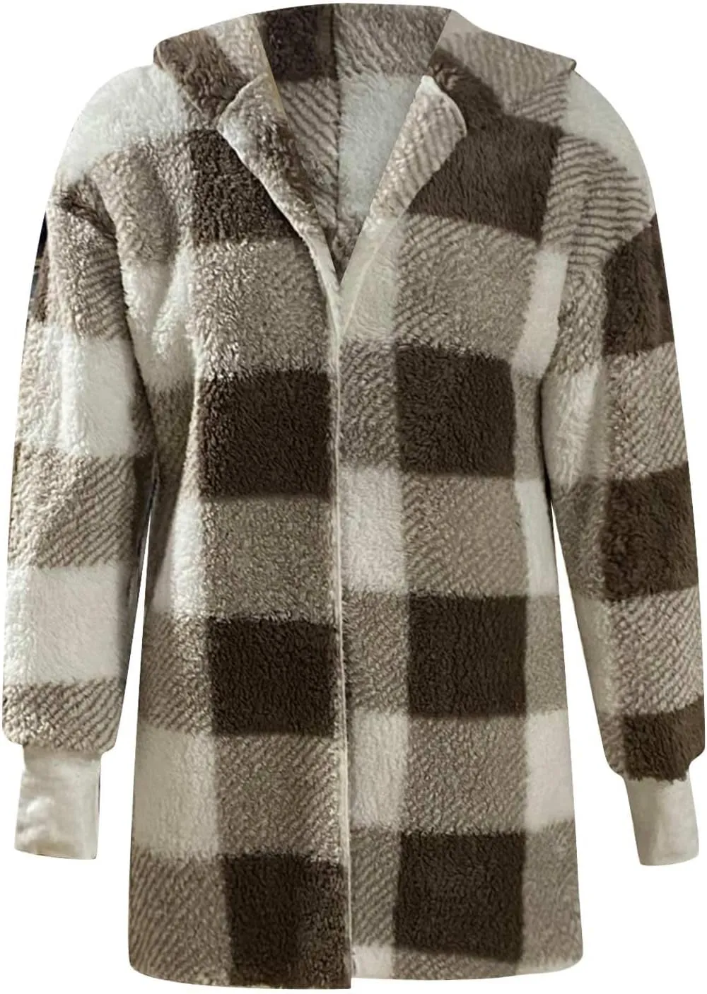 Women Plaid Flannel Jacket Casual Fuzzy Fall Shacket Sherpa Lined Jackets Dressy Casual Trendy Clothing 2024