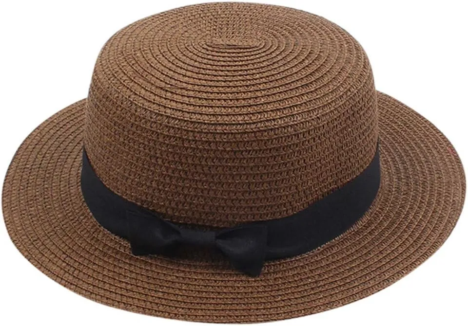 Women Wide Brim Straw Panama Hat Lightweight Straw Sun Hat Fedora Summer Beach Sun Hat