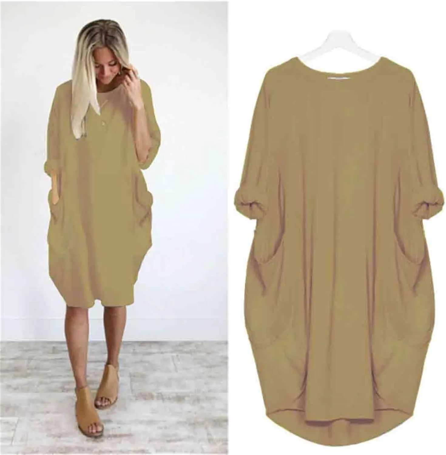 Womens Casual Summer T Shirt Dress Short Sleeve Casual Loose Sundress Oversized Mini Dress
