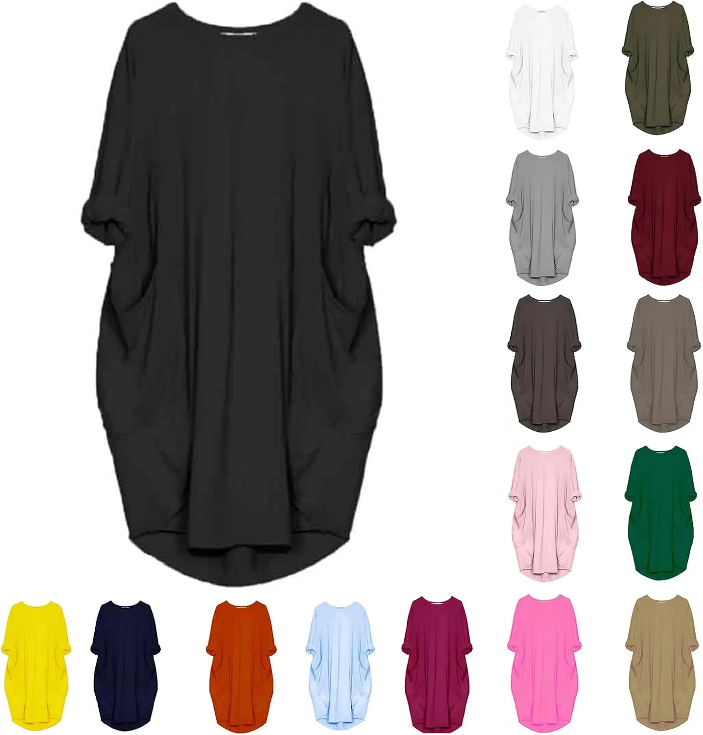 Womens Casual Summer T Shirt Dress Short Sleeve Casual Loose Sundress Oversized Mini Dress