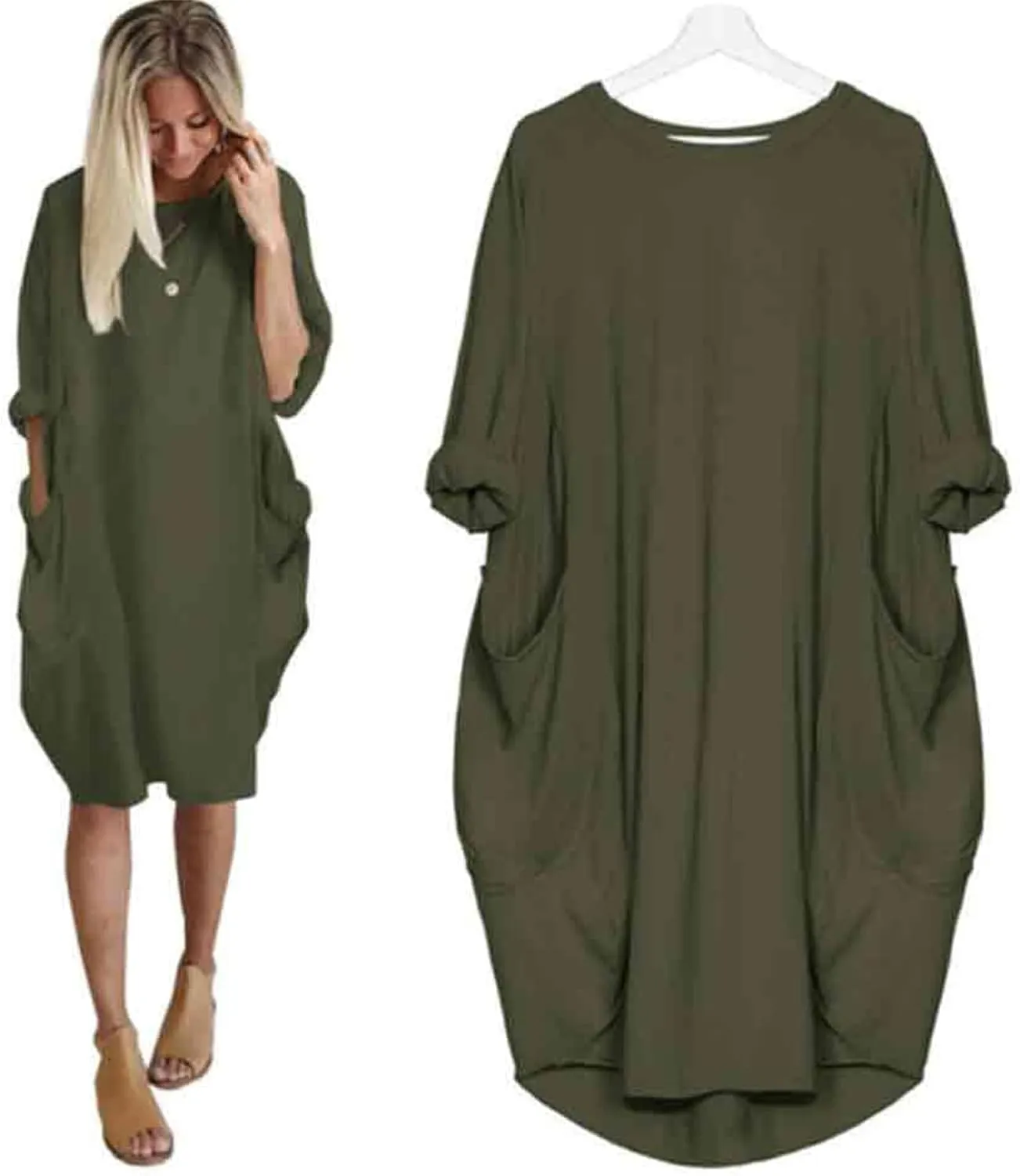 Womens Casual Summer T Shirt Dress Short Sleeve Casual Loose Sundress Oversized Mini Dress