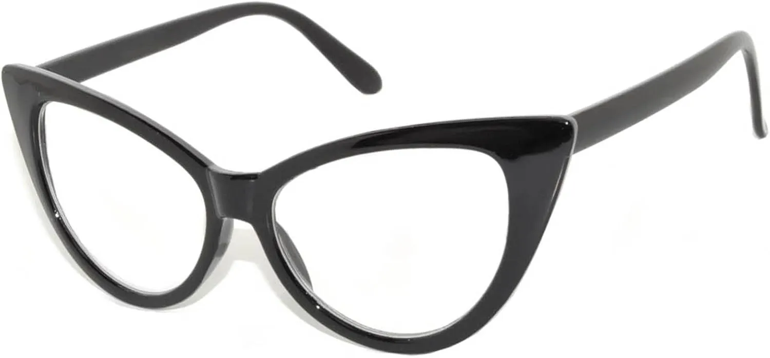 Womens Cat Eye Sunglasses Classic Vintage High Pointed Winged Retro Design UV Protection