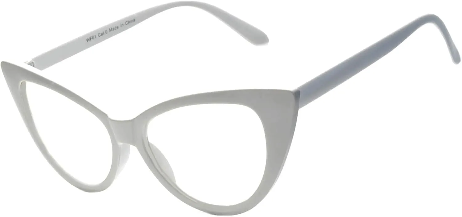 Womens Cat Eye Sunglasses Classic Vintage High Pointed Winged Retro Design UV Protection