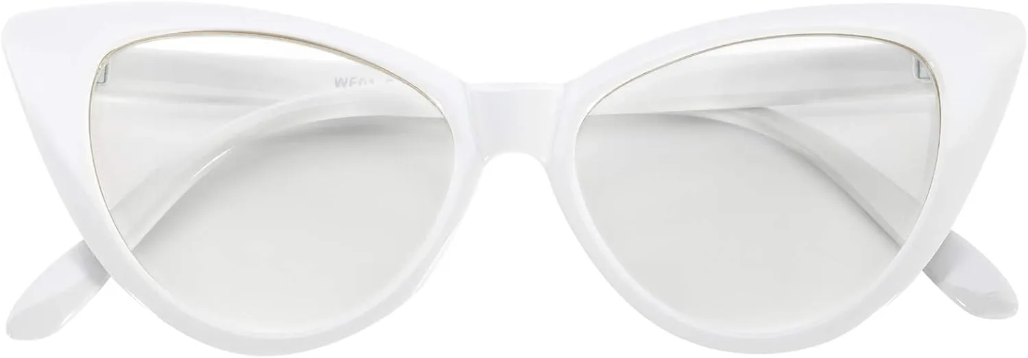 Womens Cat Eye Sunglasses Classic Vintage High Pointed Winged Retro Design UV Protection