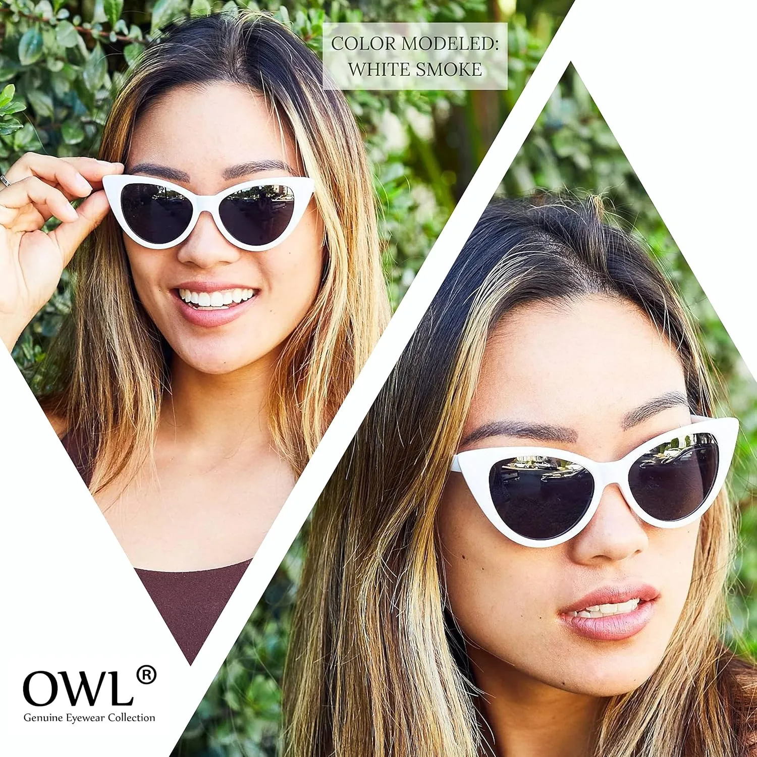 Womens Cat Eye Sunglasses Classic Vintage High Pointed Winged Retro Design UV Protection