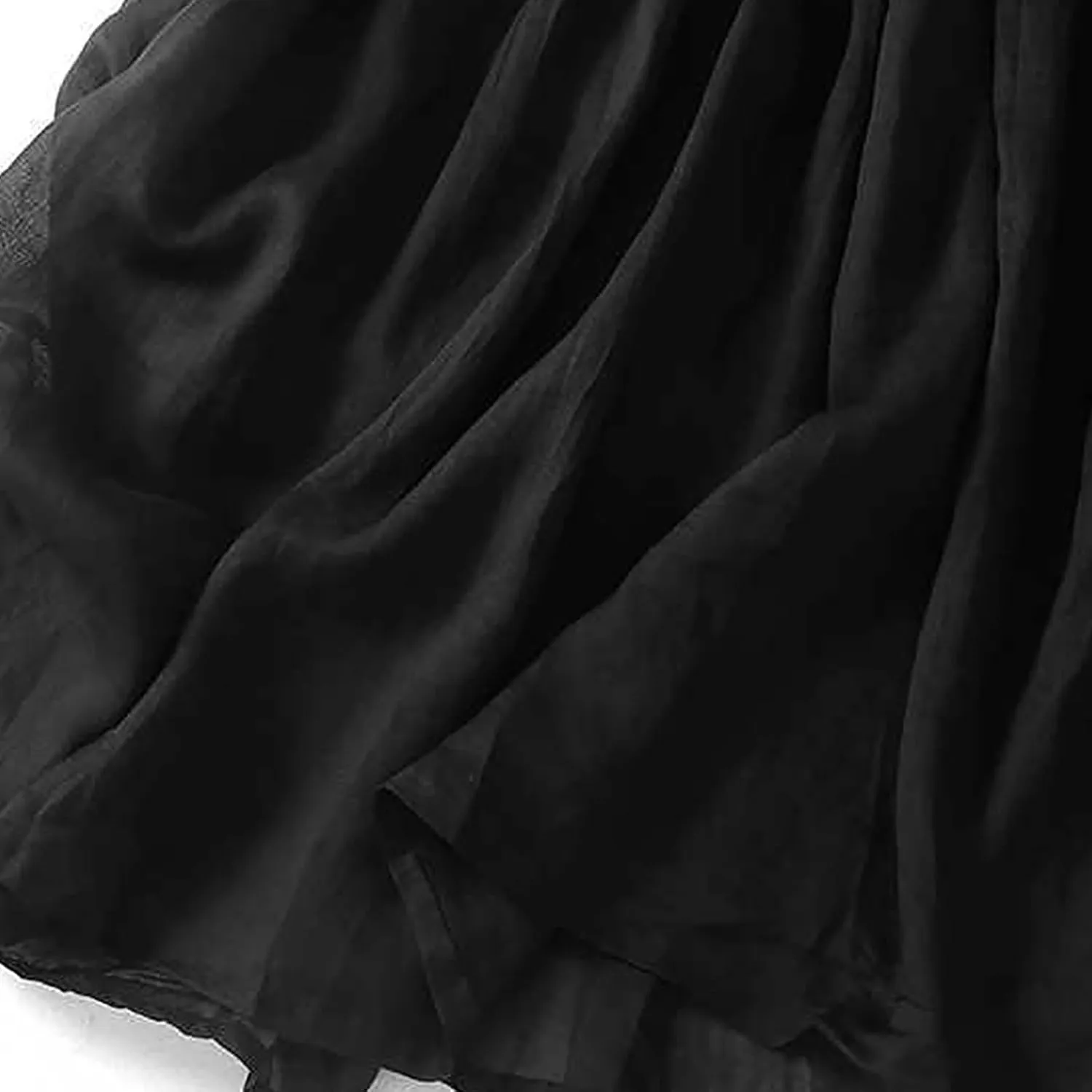 Women's Cotton Linen Skirt Drawstring Waist A Line Beach Flowy Long Skirts Summer Casual Beach Boho Pleated Dress
