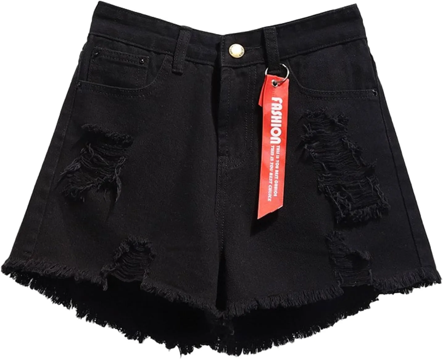 Women's Denim Shorts Casual 2024 Summer Mid Waist Stretchy Denim Jean Shorts Frayed Raw Hem Y2k Beach Sexy Hot Shorts