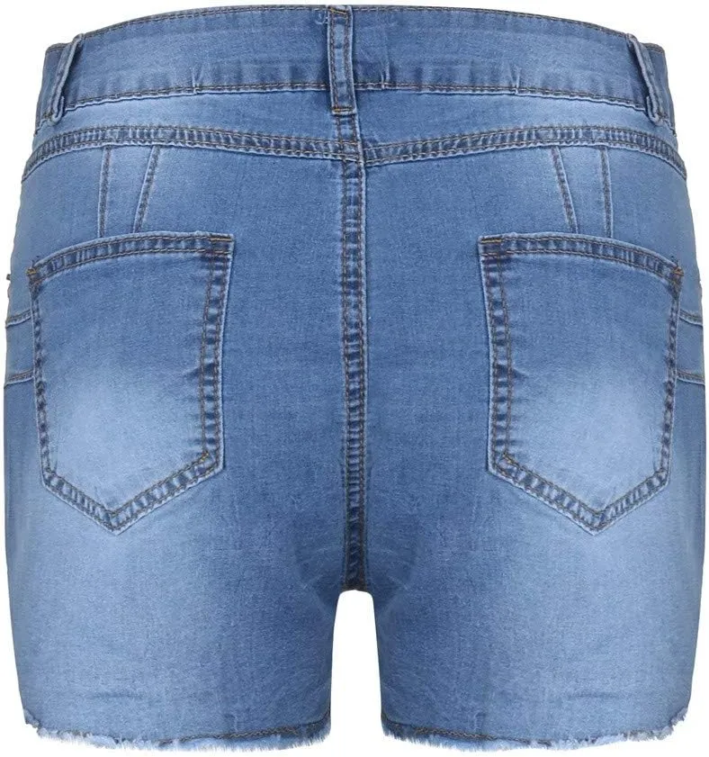 Womens Denim Shorts High Waisted Stretchy Casual Jeans Shorts 2025 Summer Loose Fit Retro Hot Shorts Pockets
