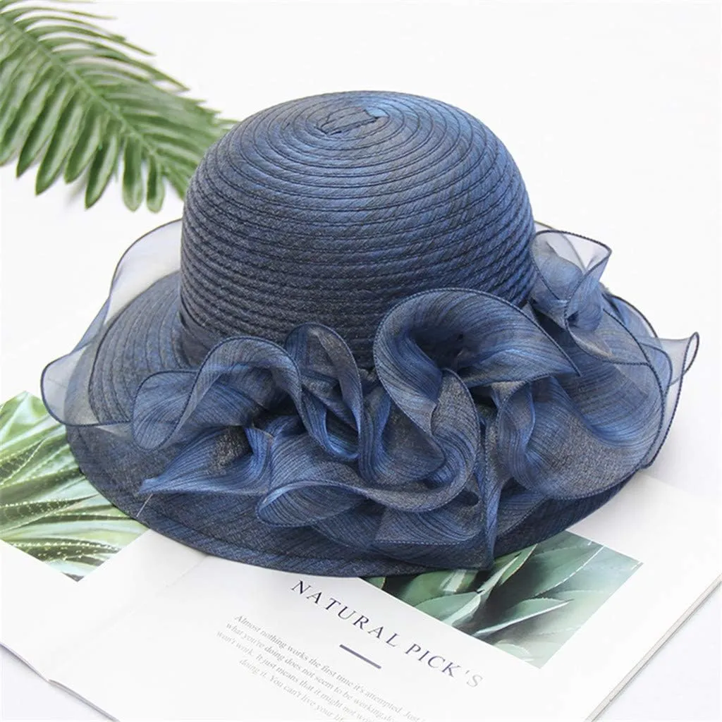 Women's Kentucky Church Derby Racing Horse Organza Hat Bucket Hat Bowler Wedding Dress Party Cap