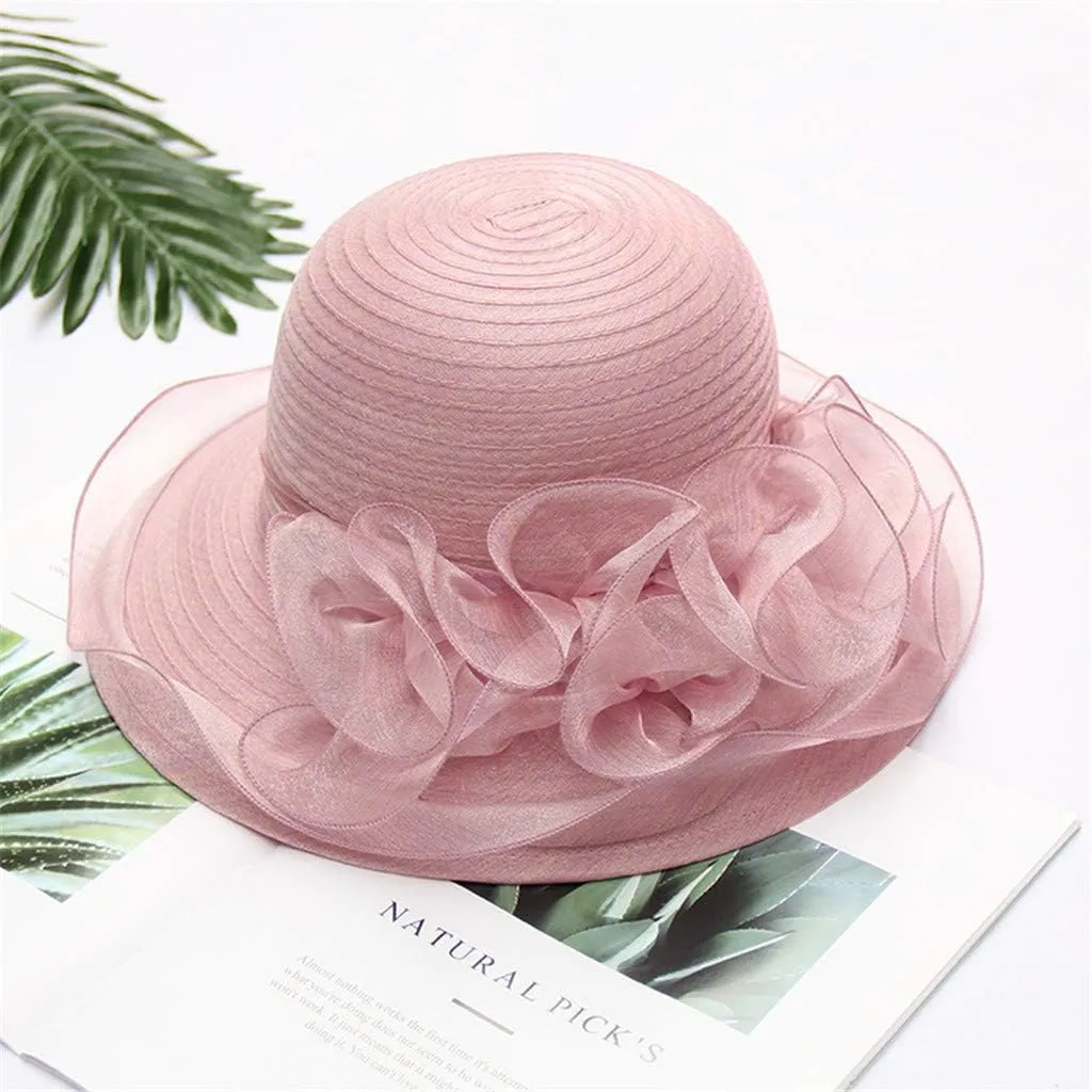 Women's Kentucky Church Derby Racing Horse Organza Hat Bucket Hat Bowler Wedding Dress Party Cap