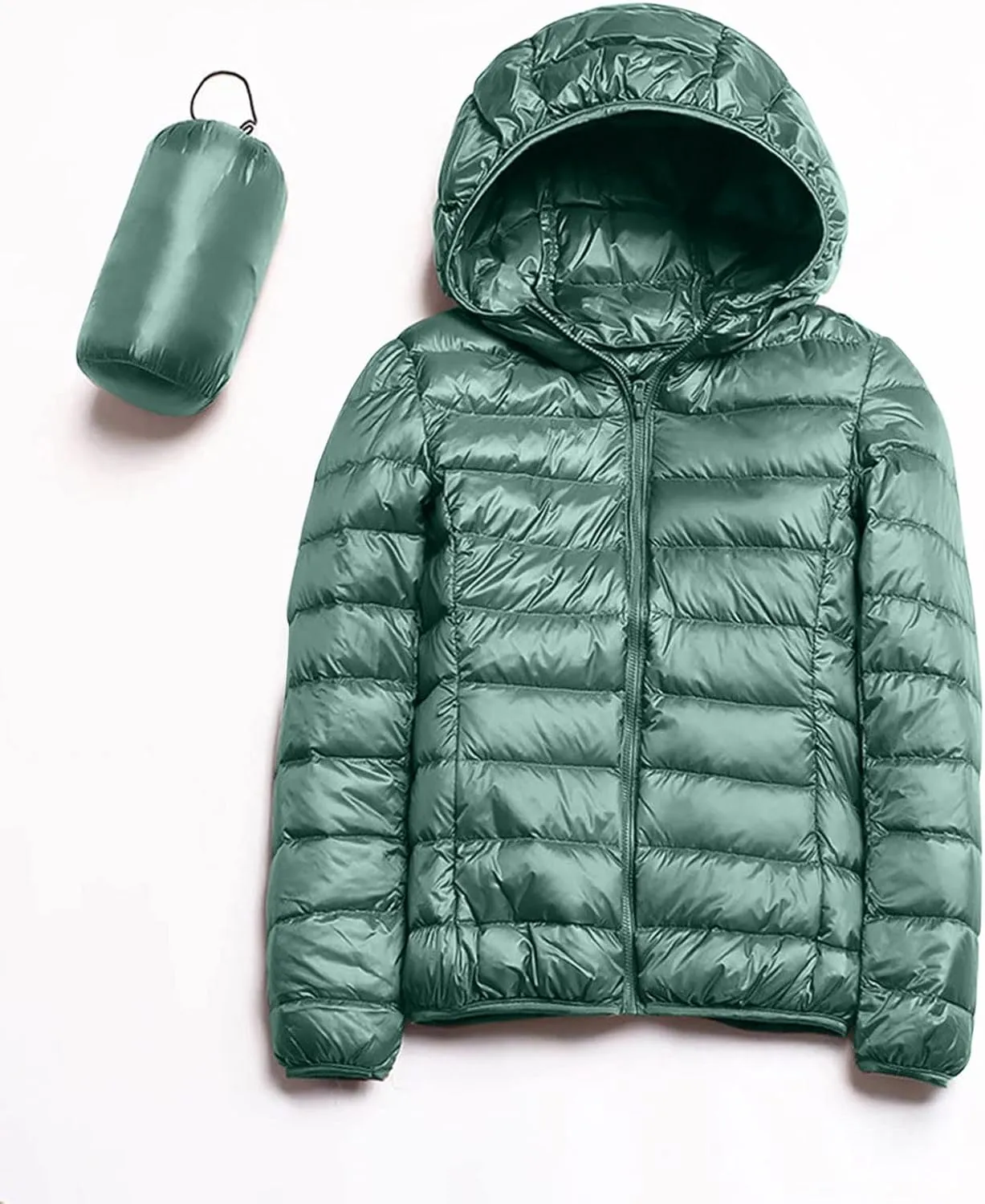 Womens Lightweight Packable Down Jacket Lightweight Puffer Coat with Hood Winter Warm Travel Puffer Jackets for Women