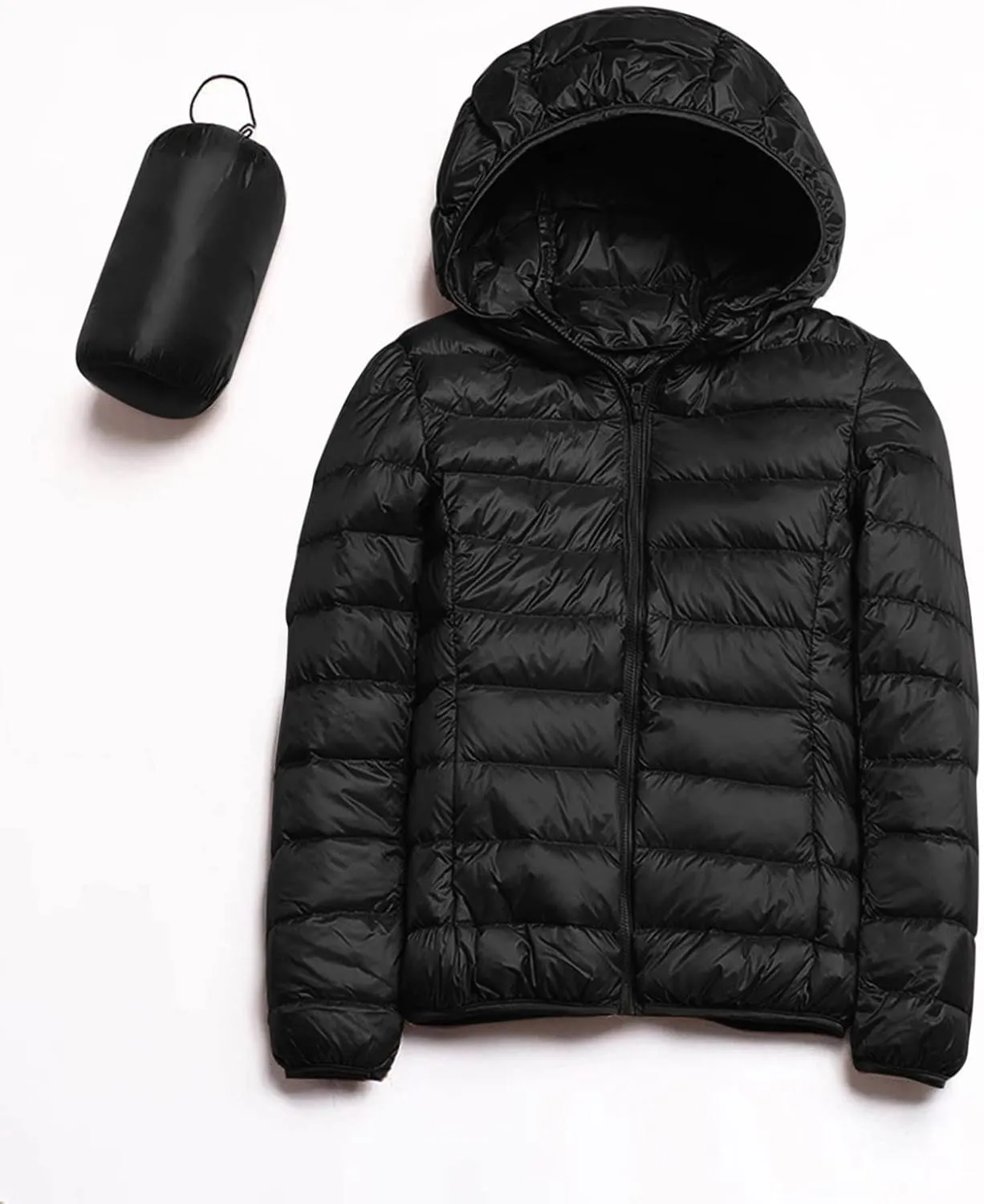 Womens Lightweight Packable Down Jackets Lightweight Puffer Coat with Hood Winter Warm Travel Puffer Jacket for Women