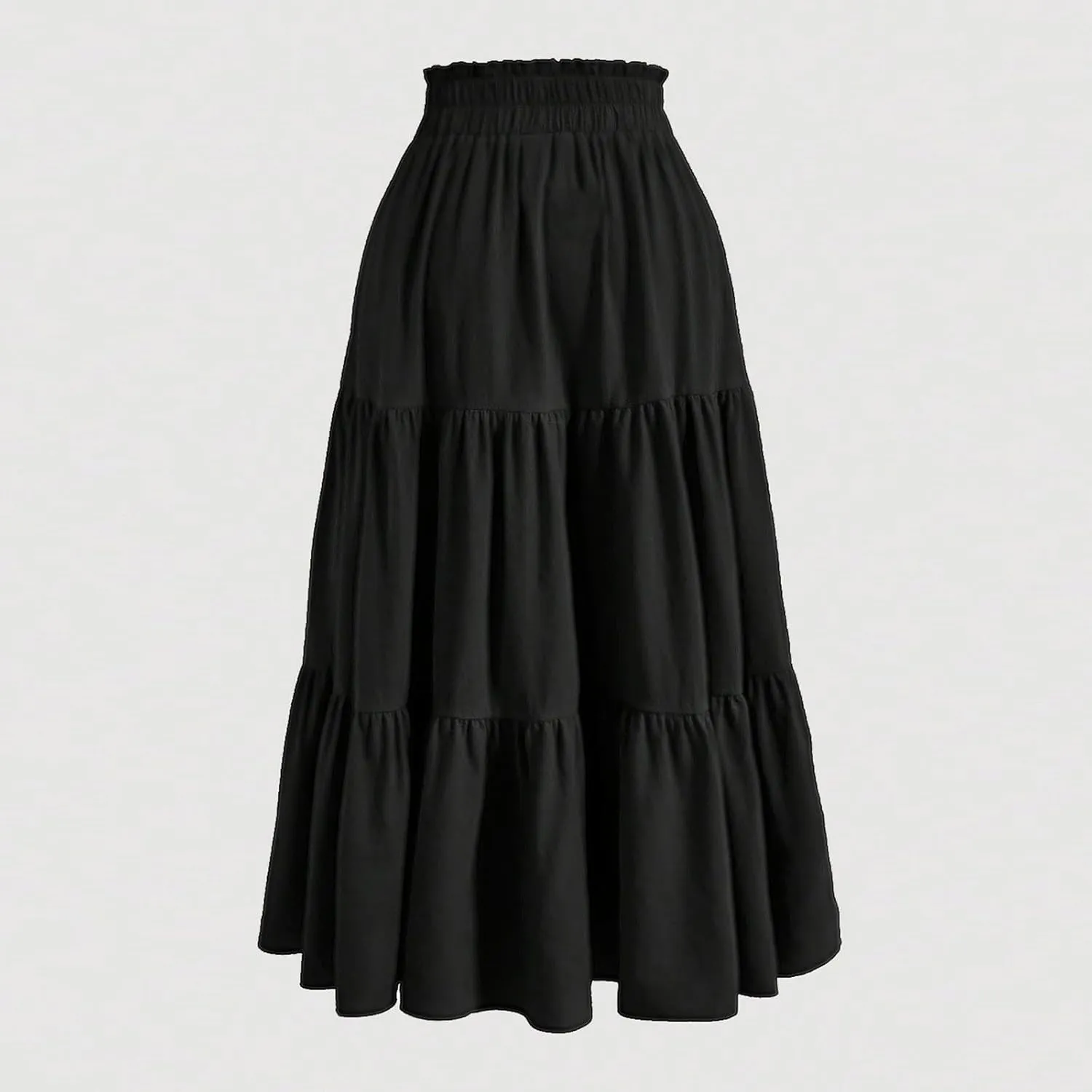 Womens Maxi Skirt Drawstring High Waisted Summer Long Skirts Lightweight Tiered Flowy Floral Pleated Skirts w/Pockets
