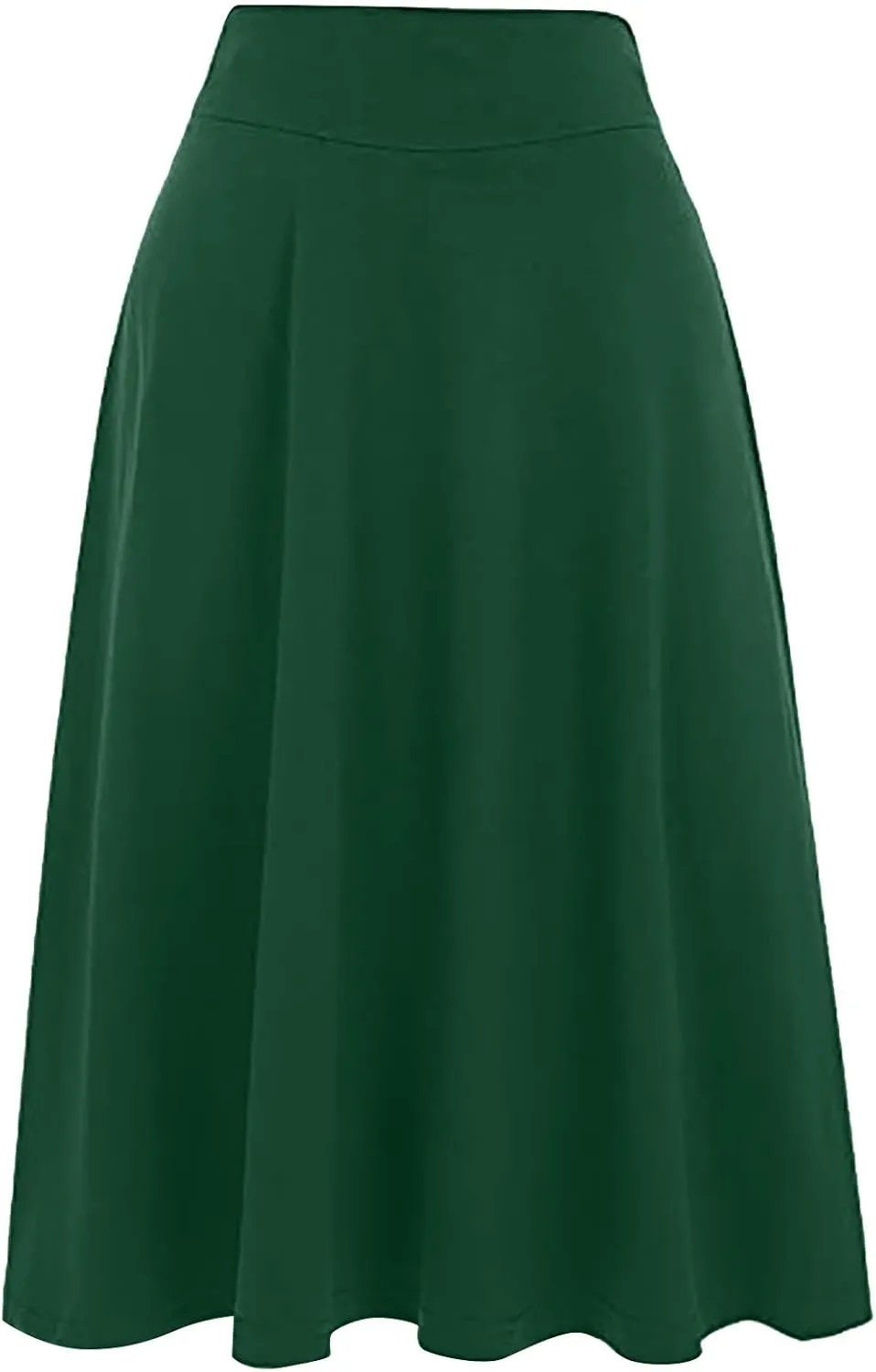 Women's Midi Skirt Boho Wood Ear Edge Layered Half Maxi Skirt Summer Casual Long Flowy Tiered Beach Vacation Dress