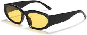 Women's Oval Sunglasses Small Cat Eye Sunglasses Women Vintage Punk Shades Eyewear