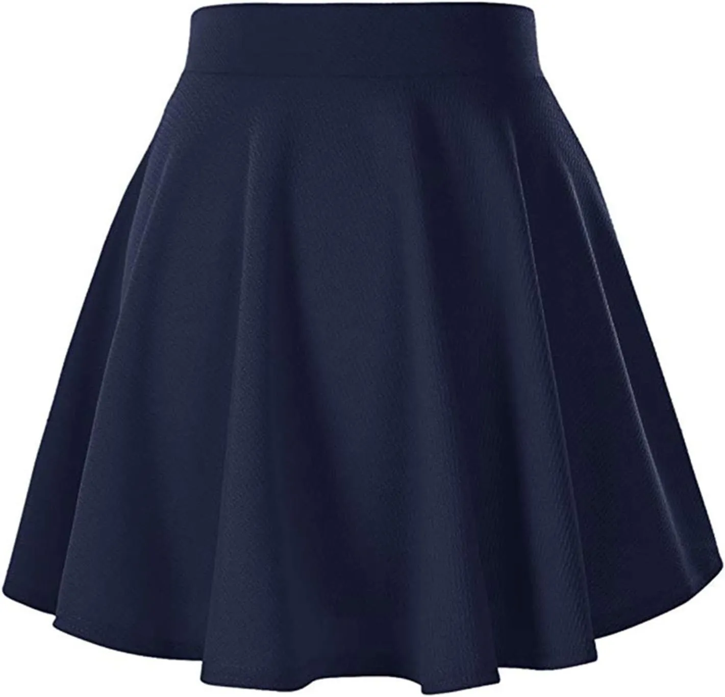 Womens Pleated Mini Skirts Solid Color Elastic High Waisted Casual Short Skirts Flared A Line Versatile Stretchy Skirts