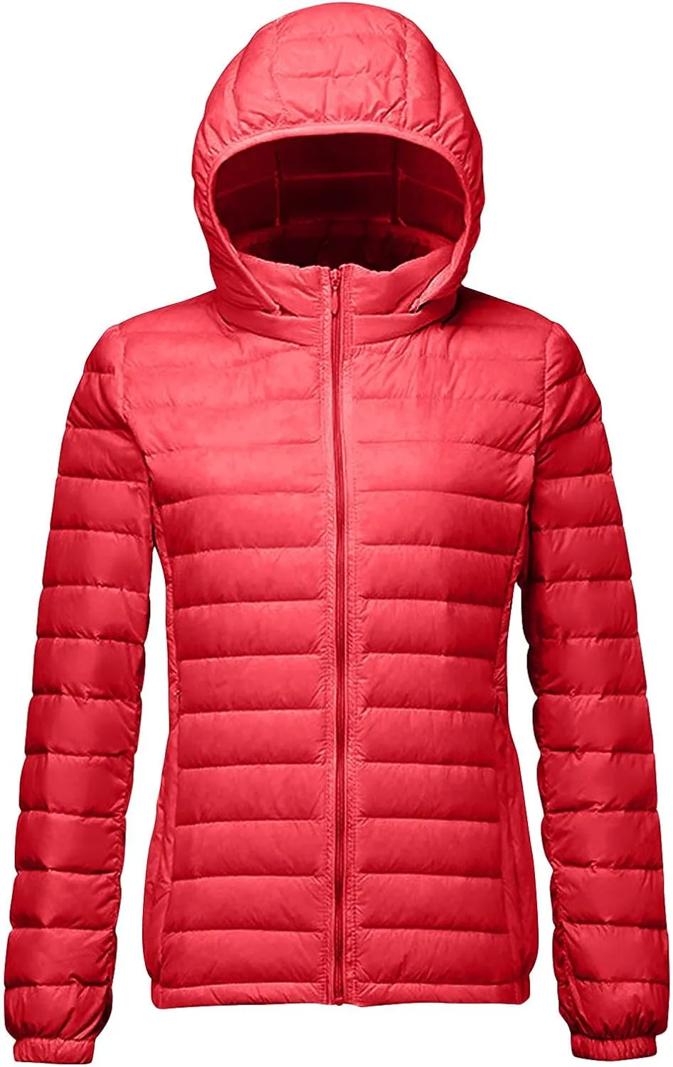 Women's Removable Hooded Down Jackets Plus Size Lightweight Packable Puffer Jackets Trendy Hooded Coat Outwear
