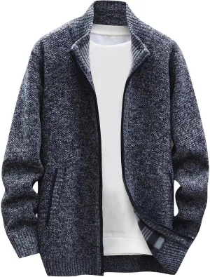 Ymosrh Mens Bomber Jackets Winter Men's Fashion Loose Cardigan Warm Lapel Hooded Jacket Sweater Jackets Lightweight