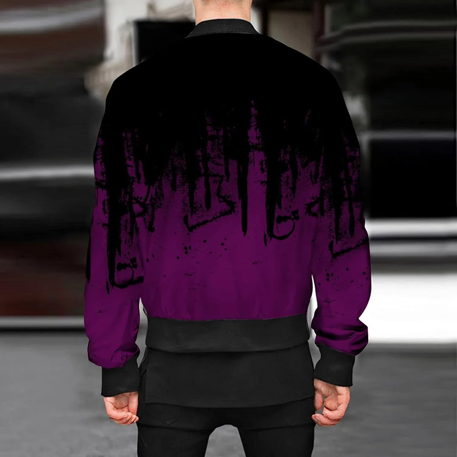 Ymosrh Packable Jacket Mens Autumn and Winter Men's Printed Thin Jackets Casual Versatile Jackets Jacket